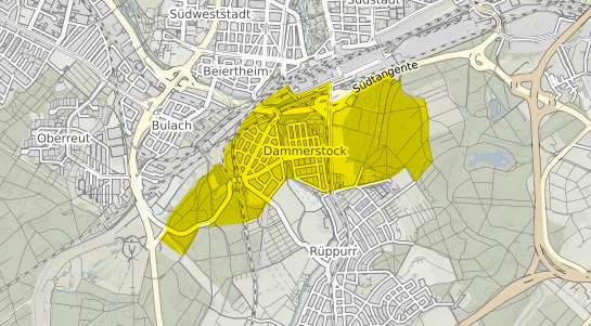 Immobilienpreisekarte Karlsruhe Weiherfeld Dammerstock